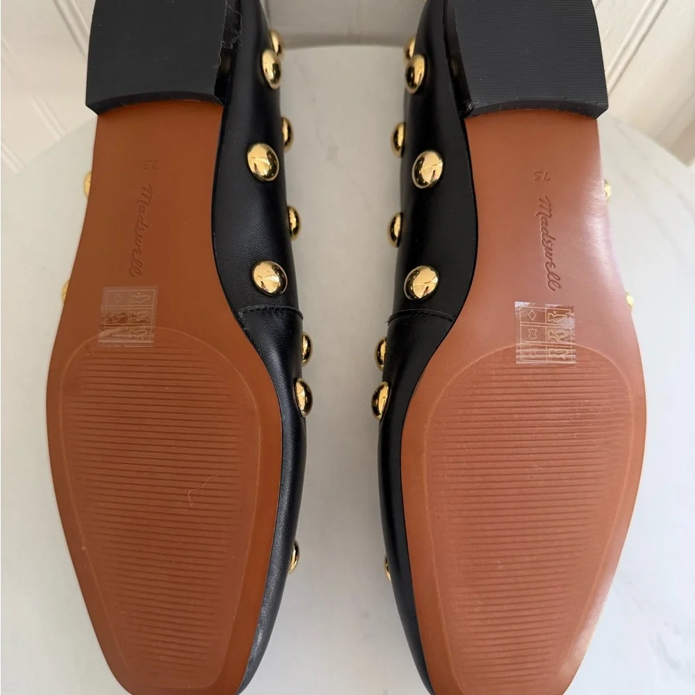 Madewell The Mylie Ballet Flat in Stud Embellished Leather NIB - Picture 9 of 10
